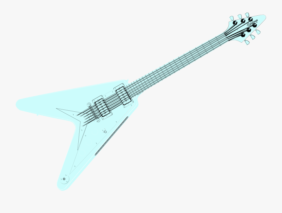 Blue Cool Blue Guitar, Transparent Clipart