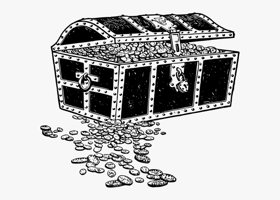Treasure Black And White, Transparent Clipart
