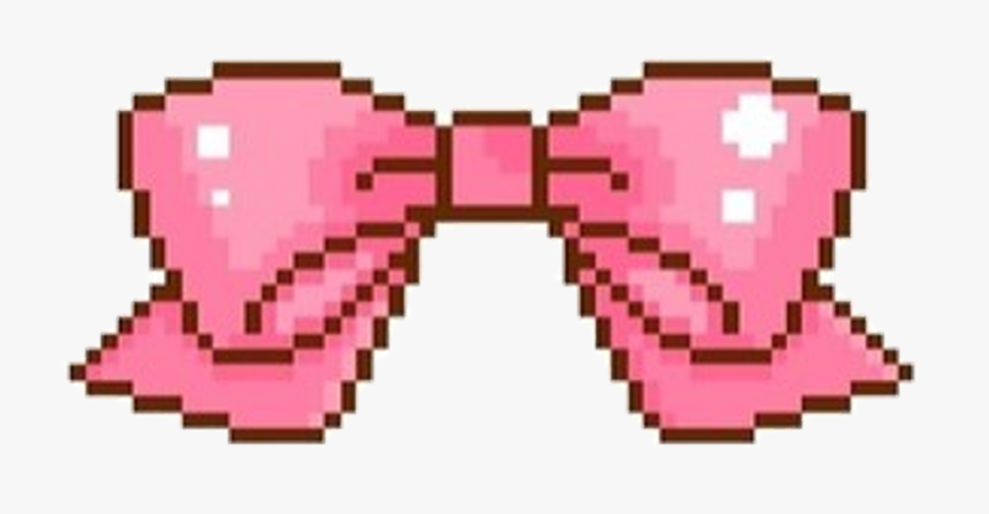 Pixilated Pink Image By - Pink Bow Pixel Art, Transparent Clipart