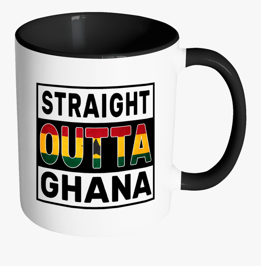 Straight Outta Ghana Ghanaian Flag Oz Funny Black White - Funny Zambia, Transparent Clipart