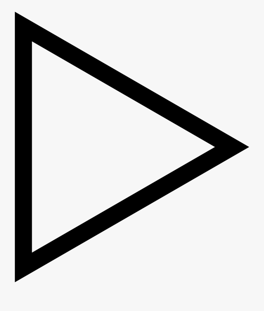 Right Triangle - White Triangle Right Icon, Transparent Clipart