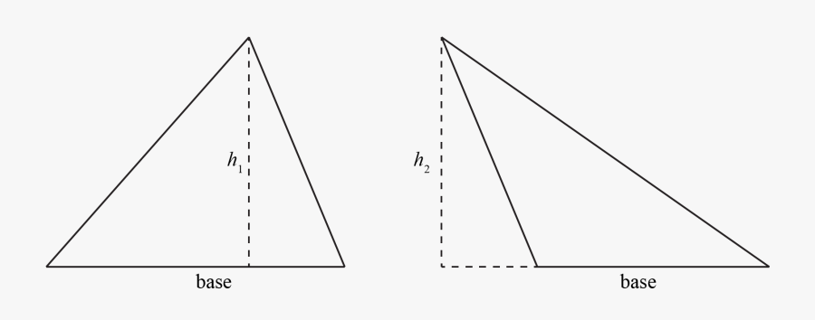 Perpendicular Height Of Triangle, Transparent Clipart