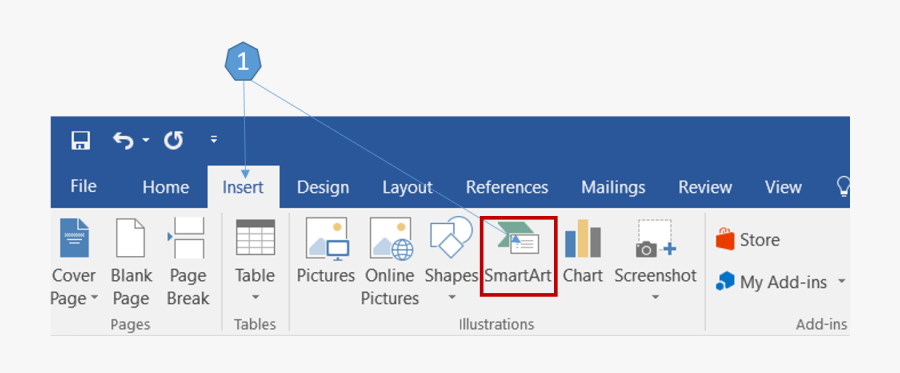 Adding Smartart Graphics In Word - Smart Art Word 2016, Transparent Clipart