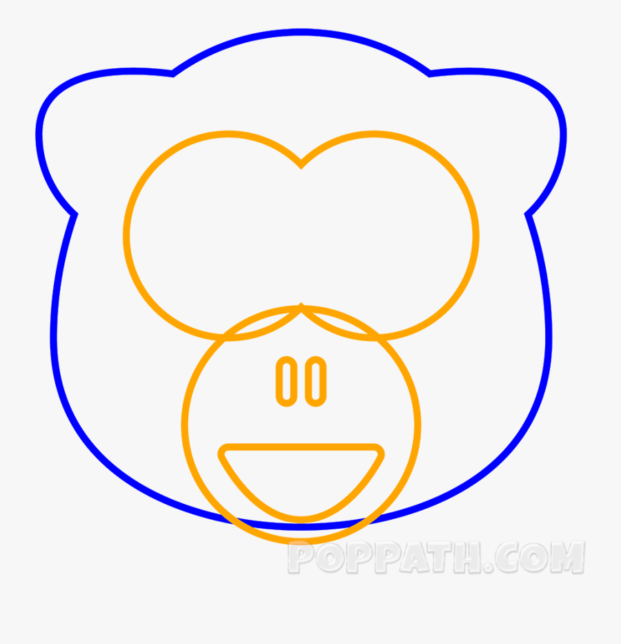 Draw Two Smushed Together Circles For The Eyes, A Another - Emoji Para Dibujar, Transparent Clipart