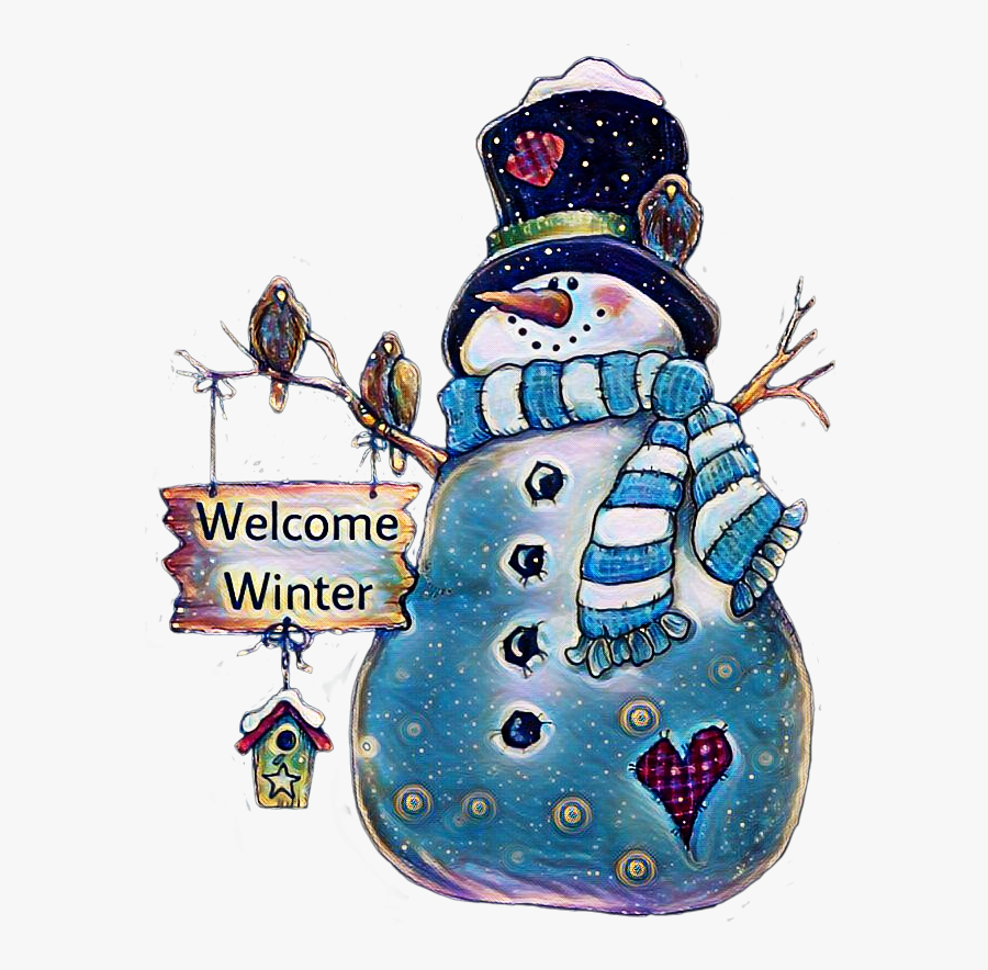 #bluesnowman #blue #snowman #winter #iceblue #brrrr - Desenhos De Bonecos De Neve Coloridos, Transparent Clipart
