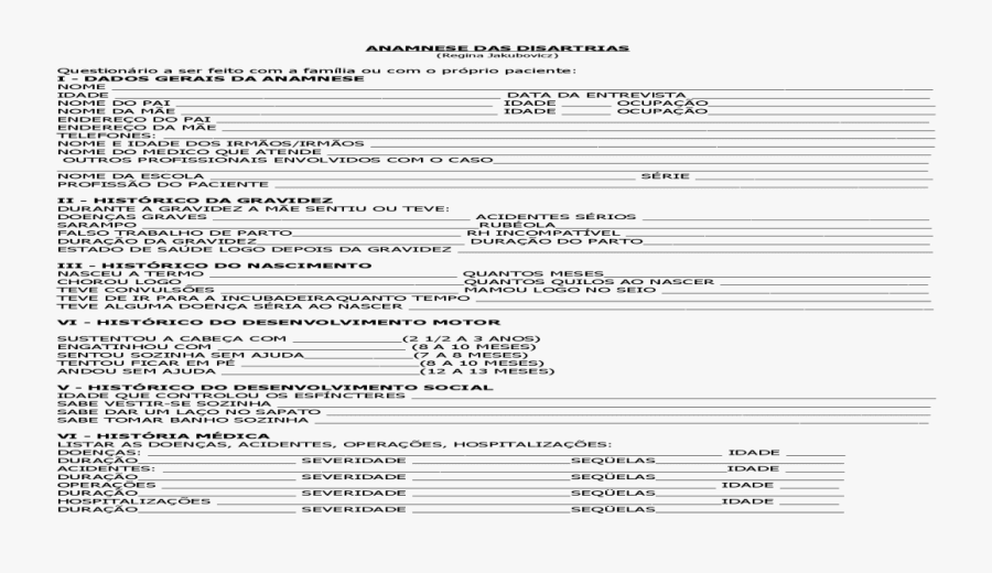 De Disartria - Anamnese Para Disartria, Transparent Clipart