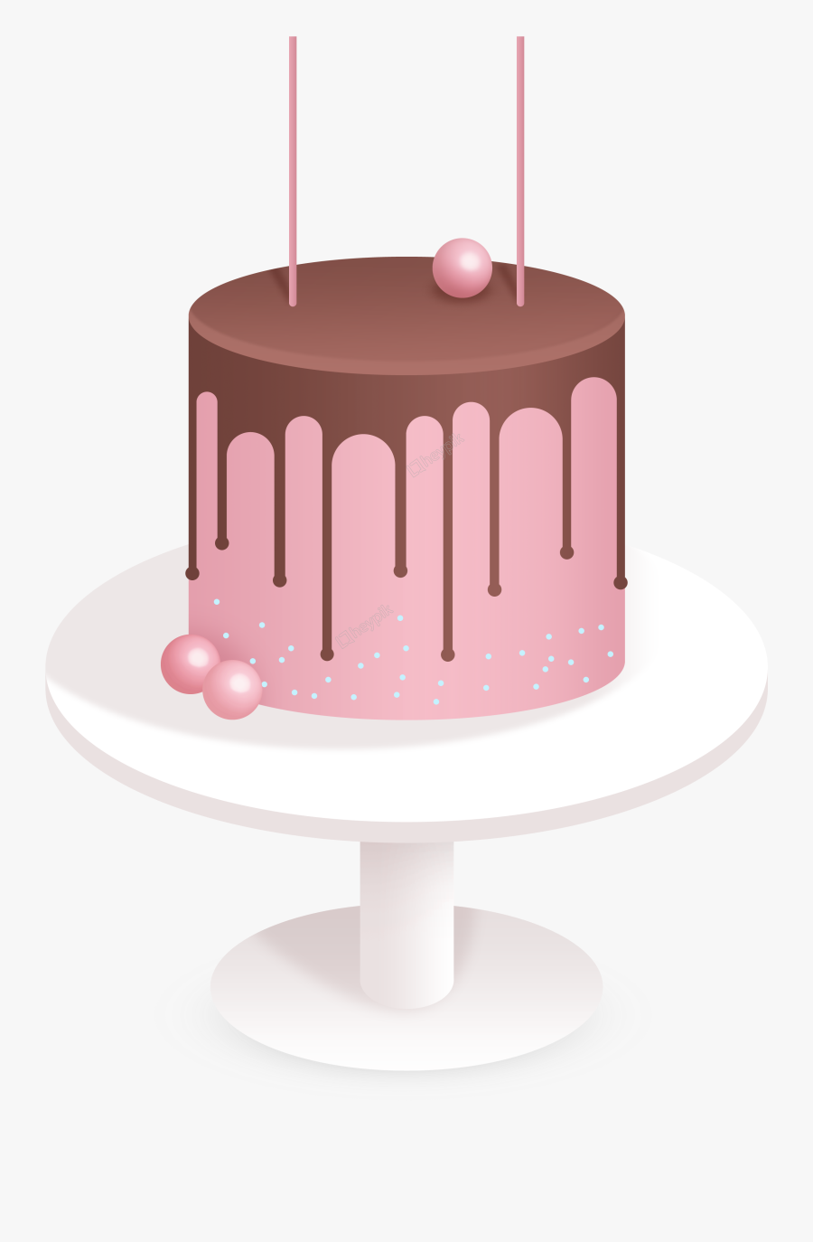Drawn Cake Basic Cake - Draw Cake Pink, Transparent Clipart