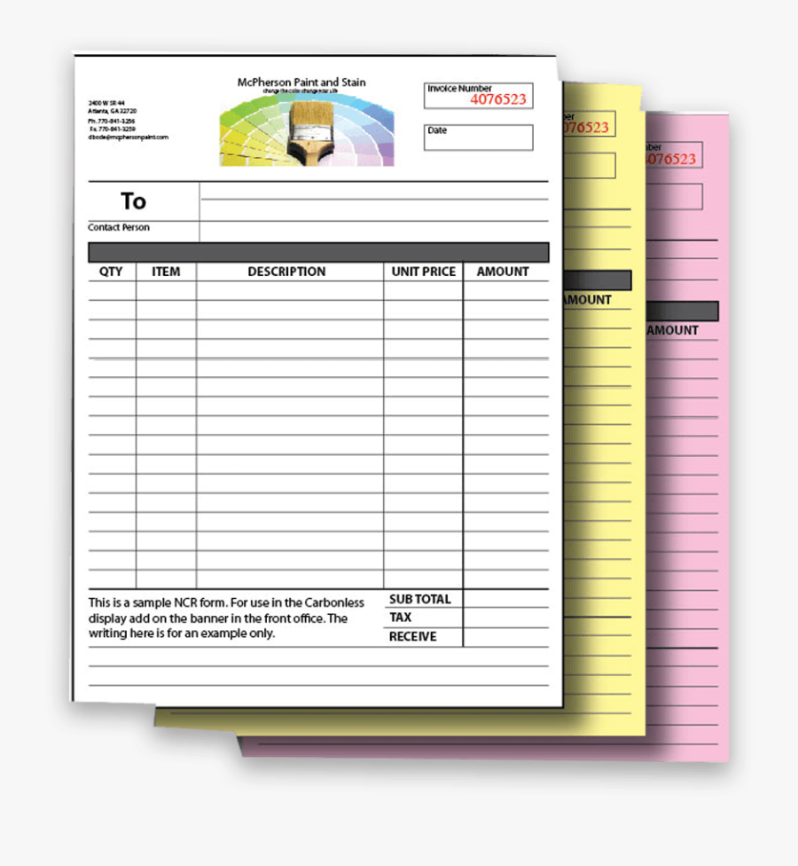 Marketcircle Billings 3 - Carbonless Copy Paper, Transparent Clipart