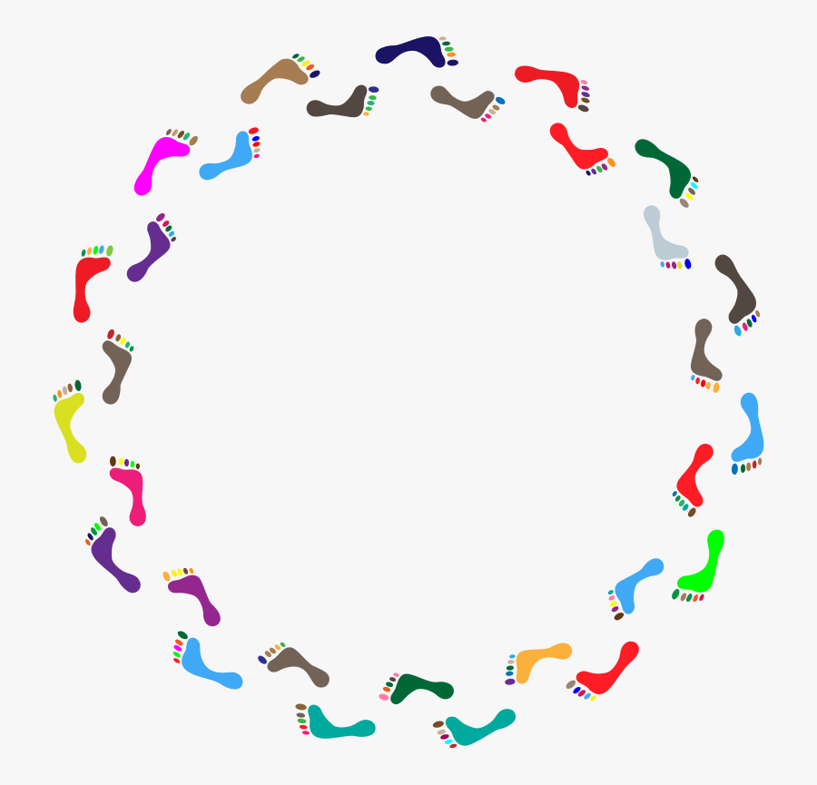 Feet Silhouette Frame Prismatic, Transparent Clipart