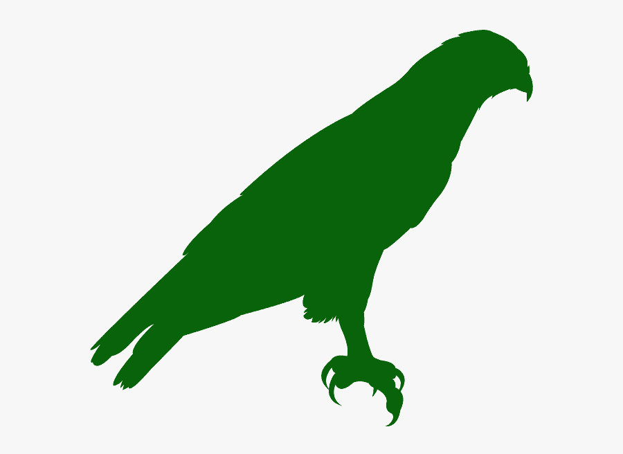 Free Green Parrot Silhouette, Transparent Clipart
