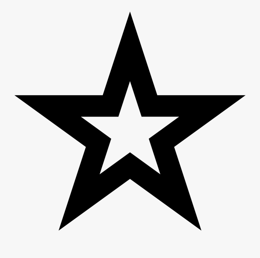 Five-pointed Star Silhouette Shape - Black Star Png, Transparent Clipart