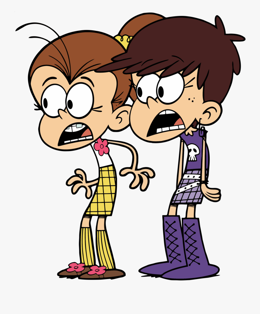 They Look Really Suprised Sonic Mania, Random Cartoons, - Luna Loud And Luan Loud, Transparent Clipart