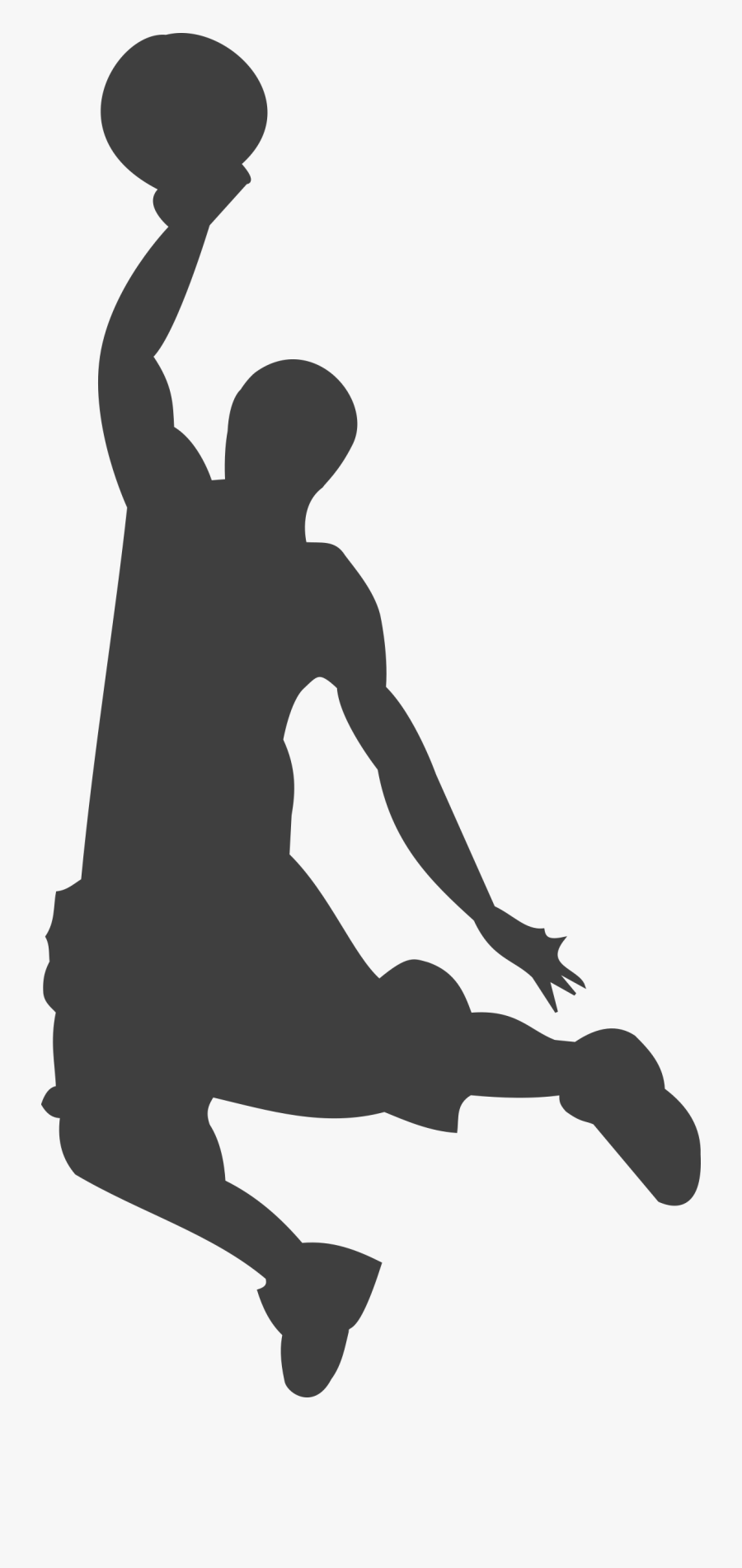 Slamdunk Outline Big Image - Basketball Clip Art, Transparent Clipart