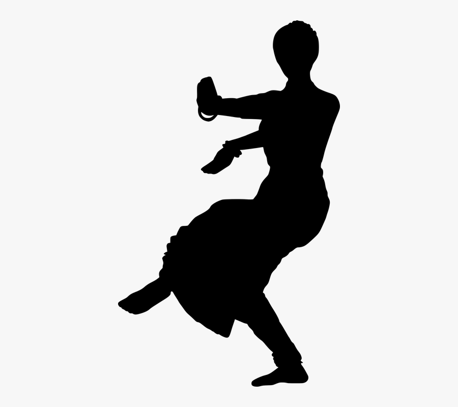 In The Word "bharatam", When The First Letter "bha - Classical Dance Silhouette Png, Transparent Clipart