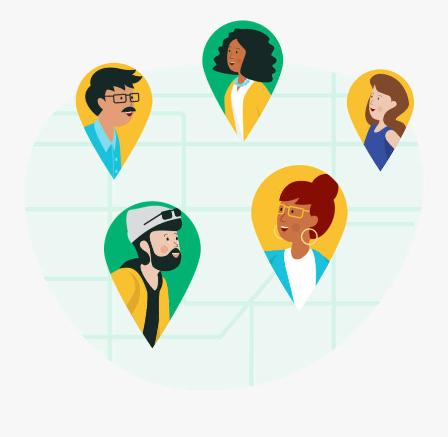 Community Of Carpoolers - Cartoon, Transparent Clipart