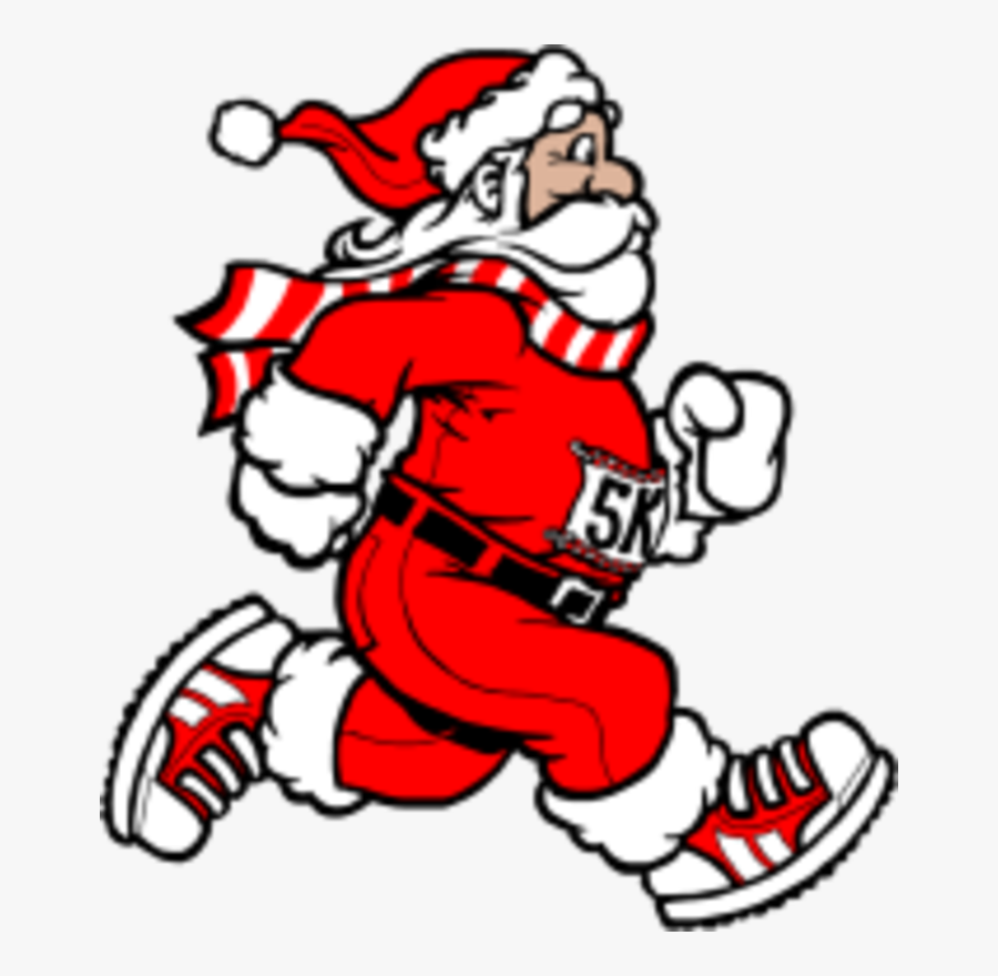 United Way Santa Fun Run Presented By Xto Energy - Santa Run Clip Art, Transparent Clipart