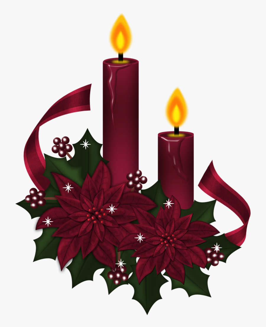 Velas & Lamparinas Christmas Tea, Christmas Clipart, - Christmas Holly And Candles, Transparent Clipart