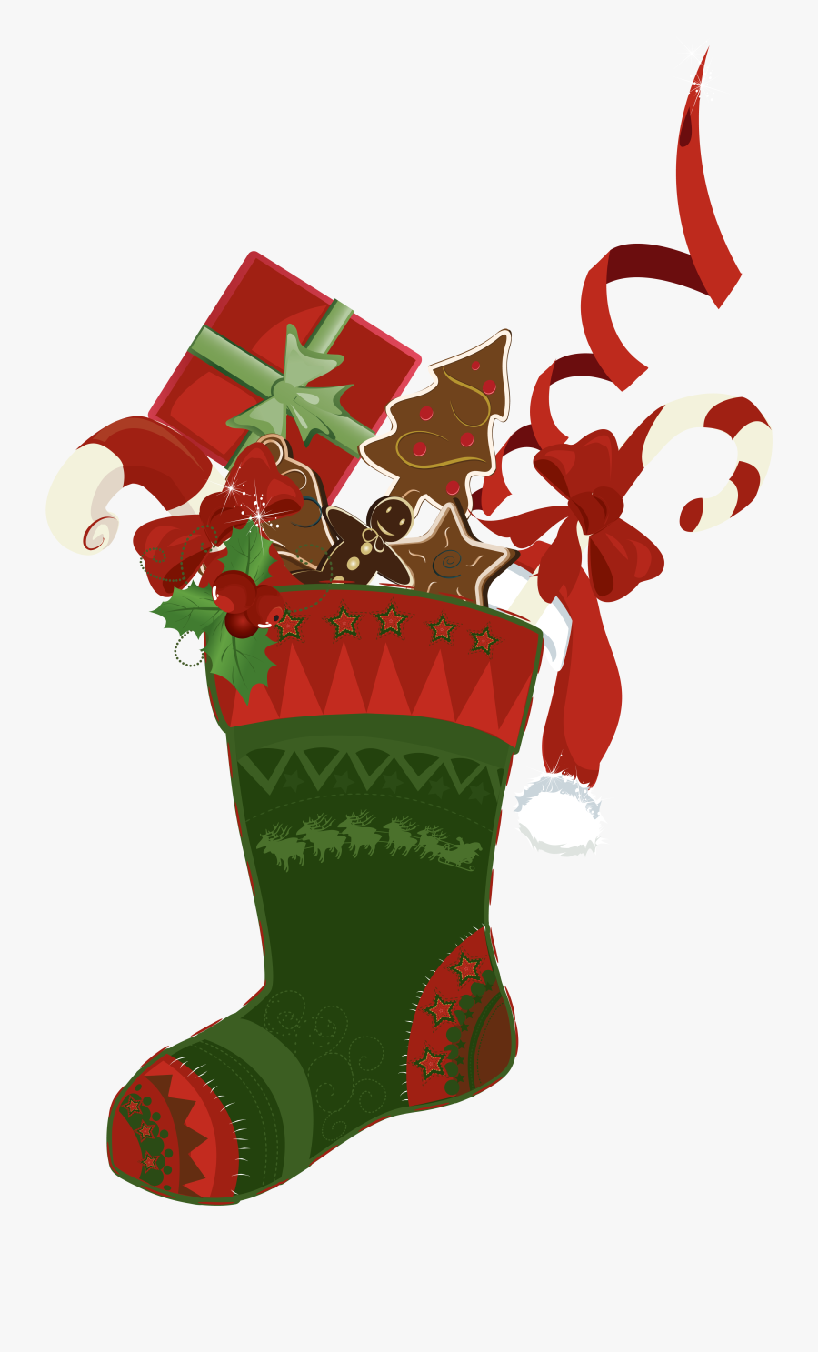 Stockings Decoration Christmas Drawing Free Hd Image - Stocking Filler, Transparent Clipart