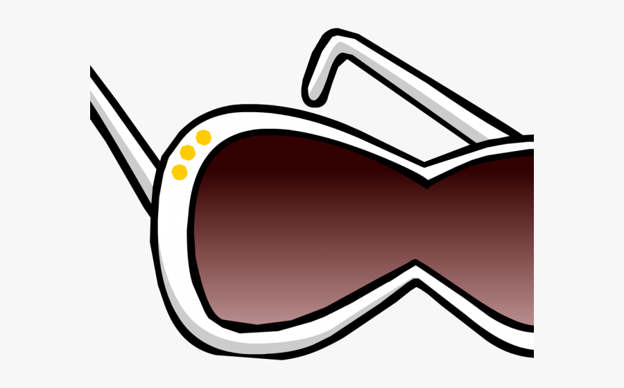 Goggles Clipart Outline - Club Penguin White Diva Glasses, Transparent Clipart