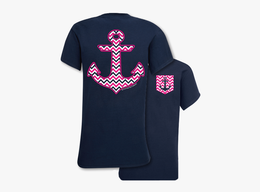 Chevron Anchor W/ Faux Pocket - Active Shirt, Transparent Clipart
