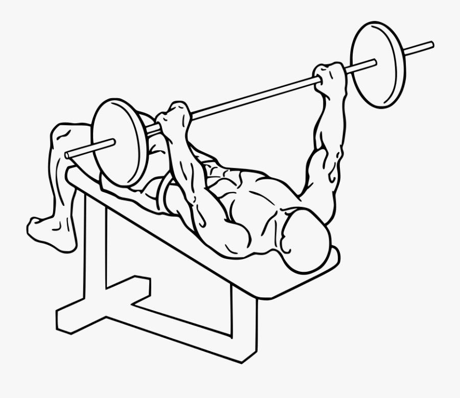 Decline Bench Press, Transparent Clipart