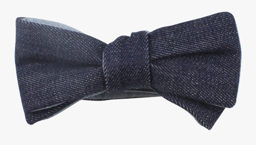 Blue Linen Reversible Bow Transparent Background - Formal Wear, Transparent Clipart