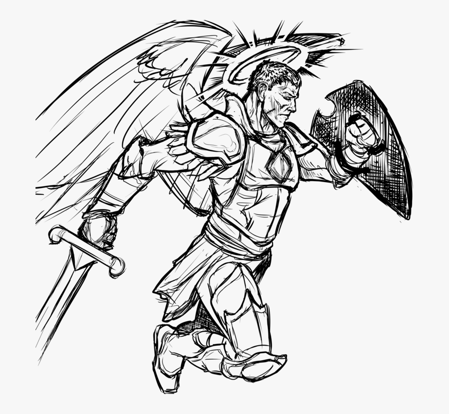 Line Art,art,joint - War Angel Clip Art, Transparent Clipart