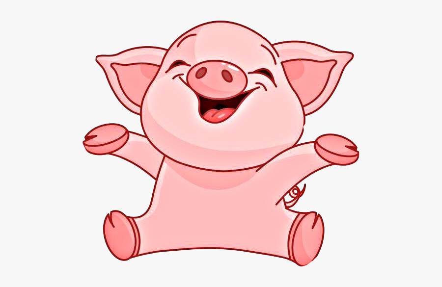 #pig #pink #happy #laughing #smile #yearofthepig #freetoedit - Clipart Pig Png, Transparent Clipart