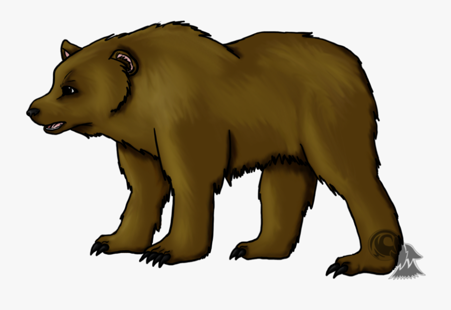 Clip Art At Getdrawings Com Free - Drawing Cartoon Grizzly Bear, Transparent Clipart