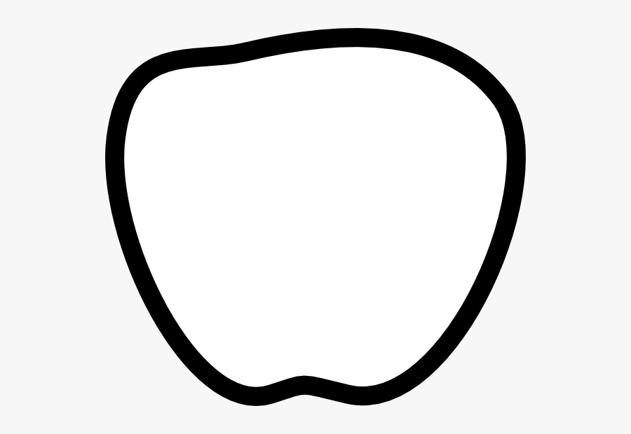 Apple Black And White, Transparent Clipart