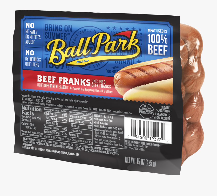 Ball Park Beef Franks, Transparent Clipart