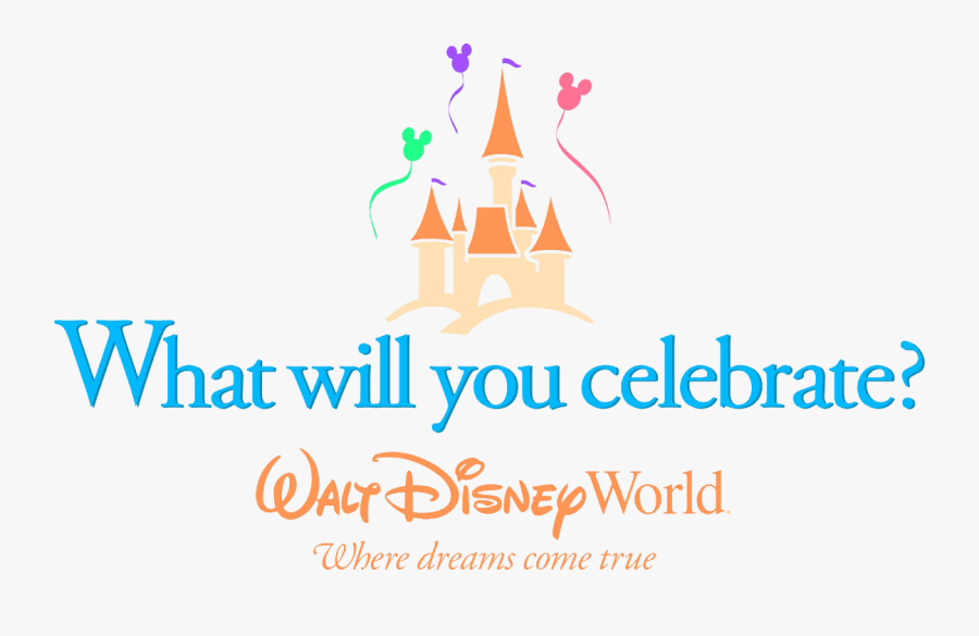 Walt Disney World Black White Clipart - Walt Disney World What Will You Celebrate, Transparent Clipart