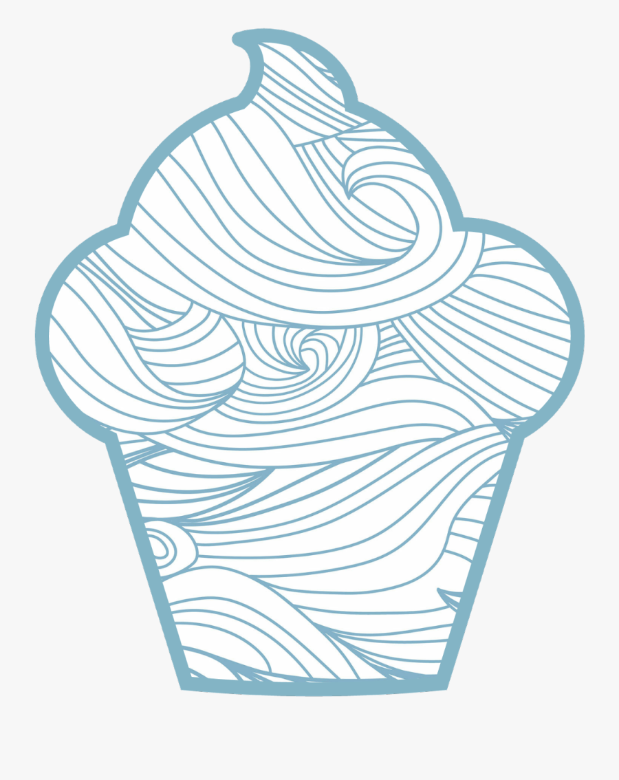 Cupcake Outline - Kaya Mo Yan Baybayin, Transparent Clipart