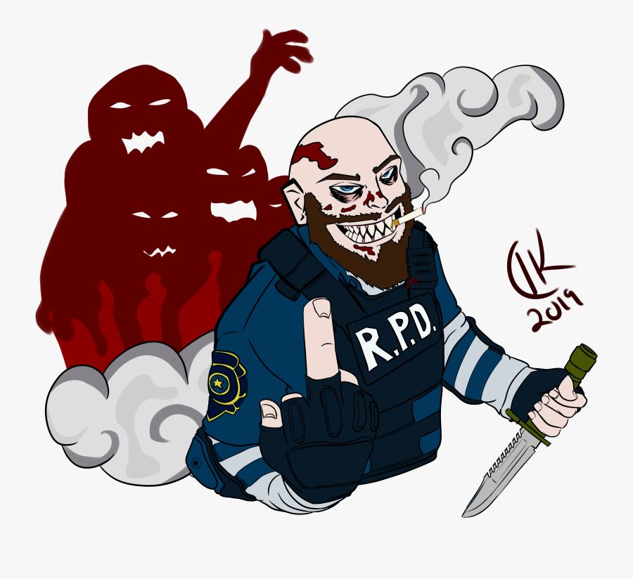 Just Me In Leon"s Get Up From Re2 Remake - Illustration, Transparent Clipart