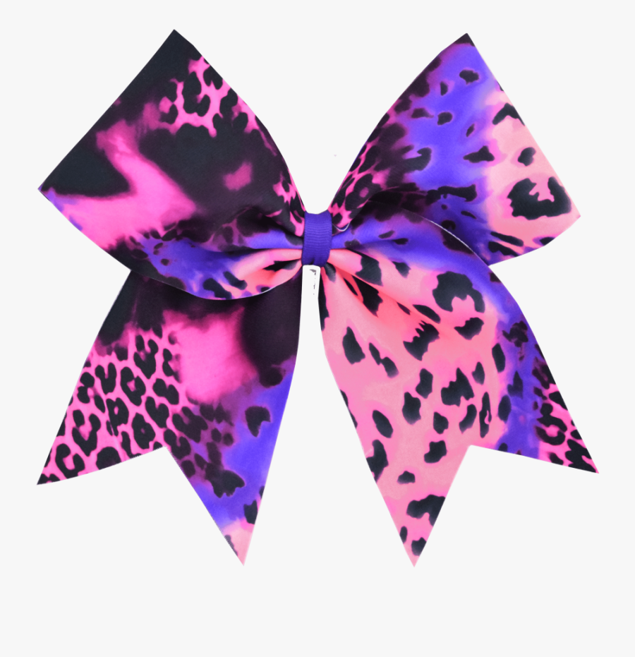 Neon Leopard I Love Cheer® Hair Bow - Butterfly, Transparent Clipart