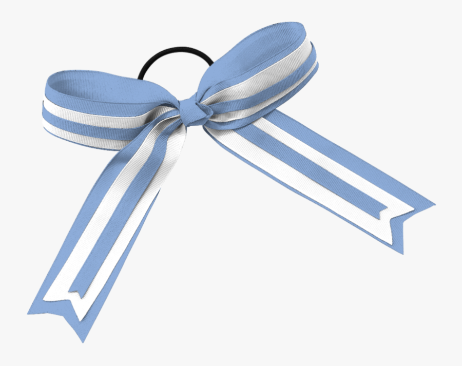 Blue Black Ribbon White Silver - Ribbon Pony Tail Clipart, Transparent Clipart