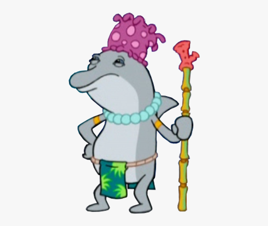 Dolphin Warrior - Magic Dolphin From Spongebob, Transparent Clipart