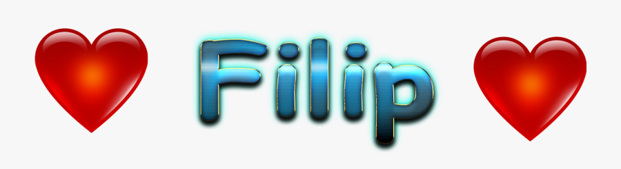 Filip Love Name Heart Design Png, Transparent Clipart