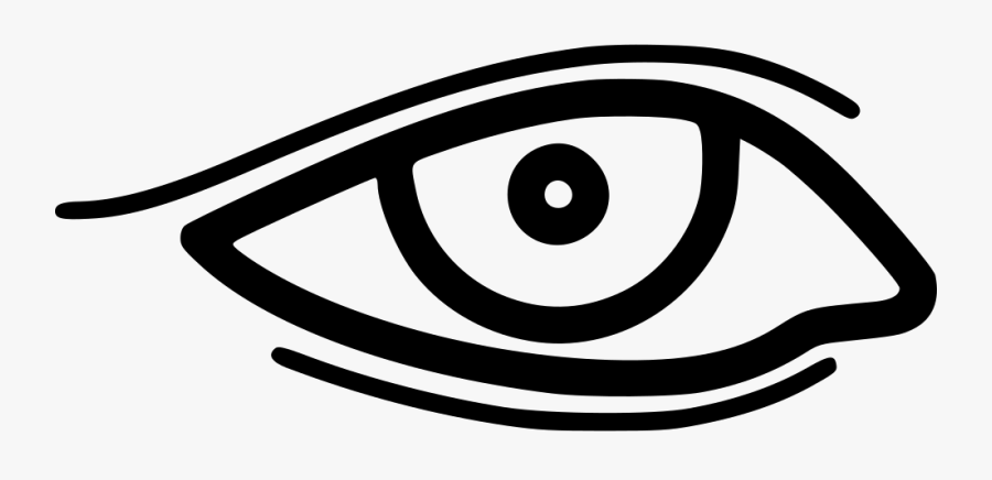 Eye With Eyeliner - Circle, Transparent Clipart