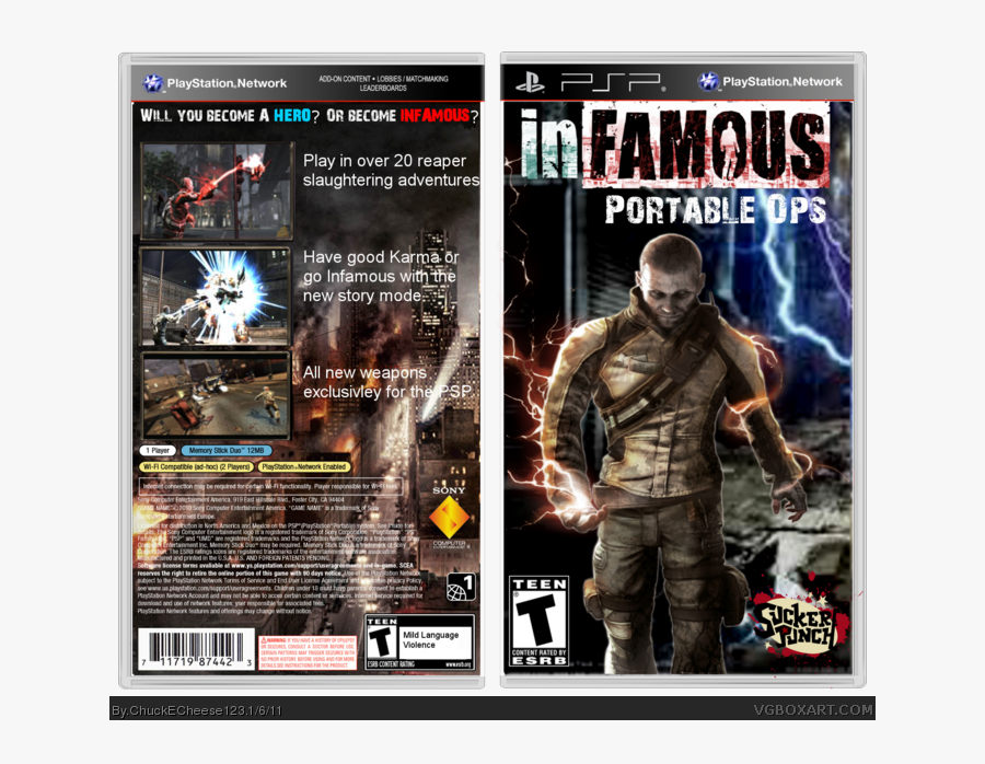 Clip Art Infamouse Xbox - Infamous Psp, Transparent Clipart