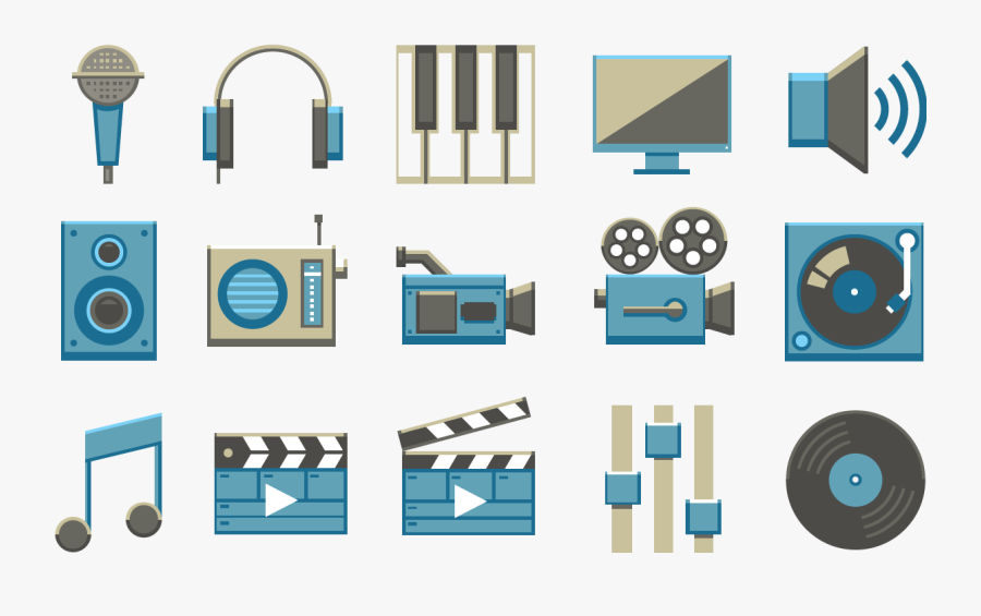 Transparent Video Icons Png - Audio Video Icons Png, Transparent Clipart