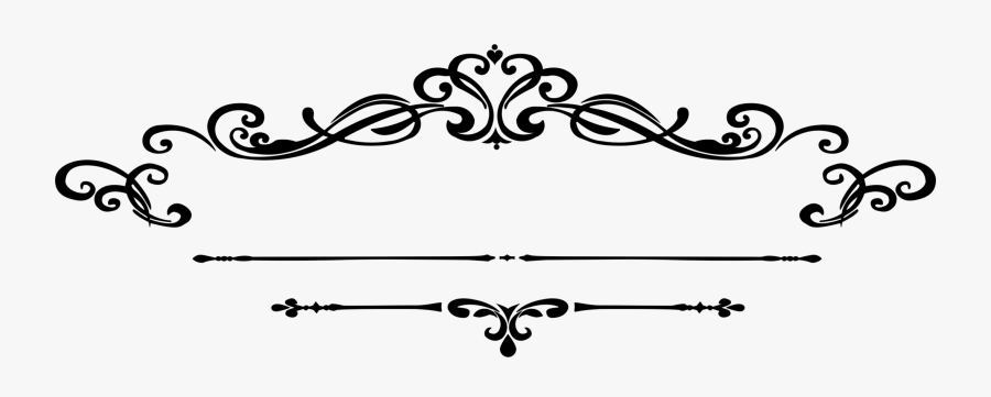 Line,ornament,silhouette - Transparent Border Design Png, Transparent Clipart