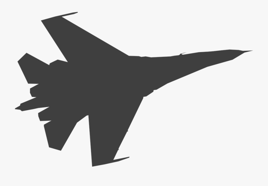 Fighter Jet Clipart Black And White, Transparent Clipart