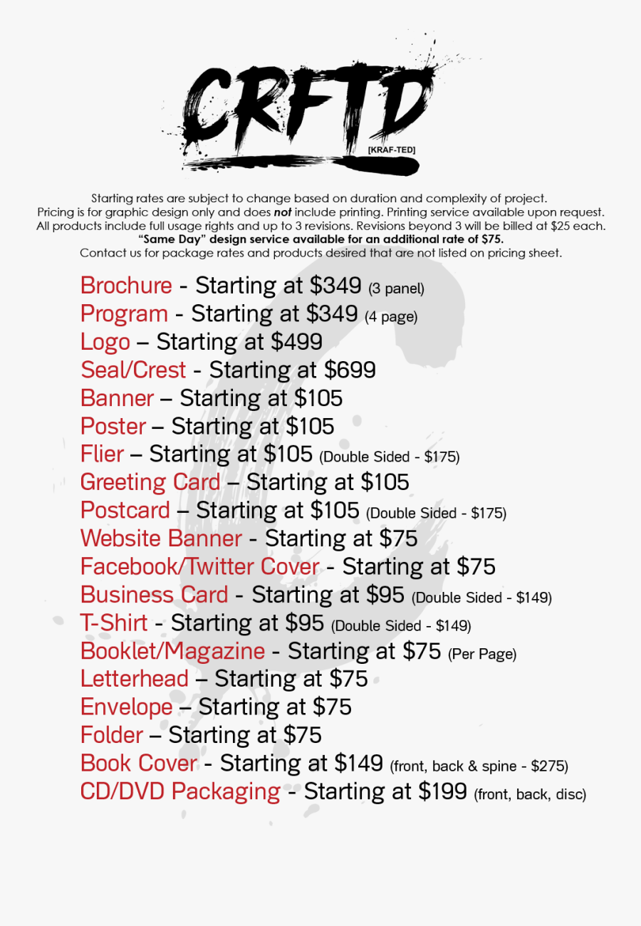 Clip Art Pricing Sheet Design - Calligraphy, Transparent Clipart