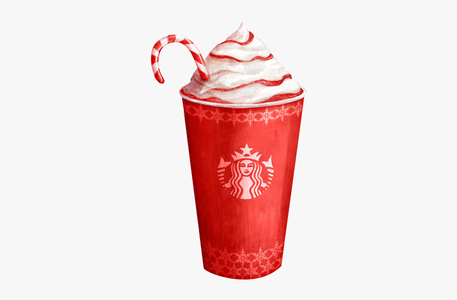 Starbucks Candy Cane Hot Chocolate, Transparent Clipart