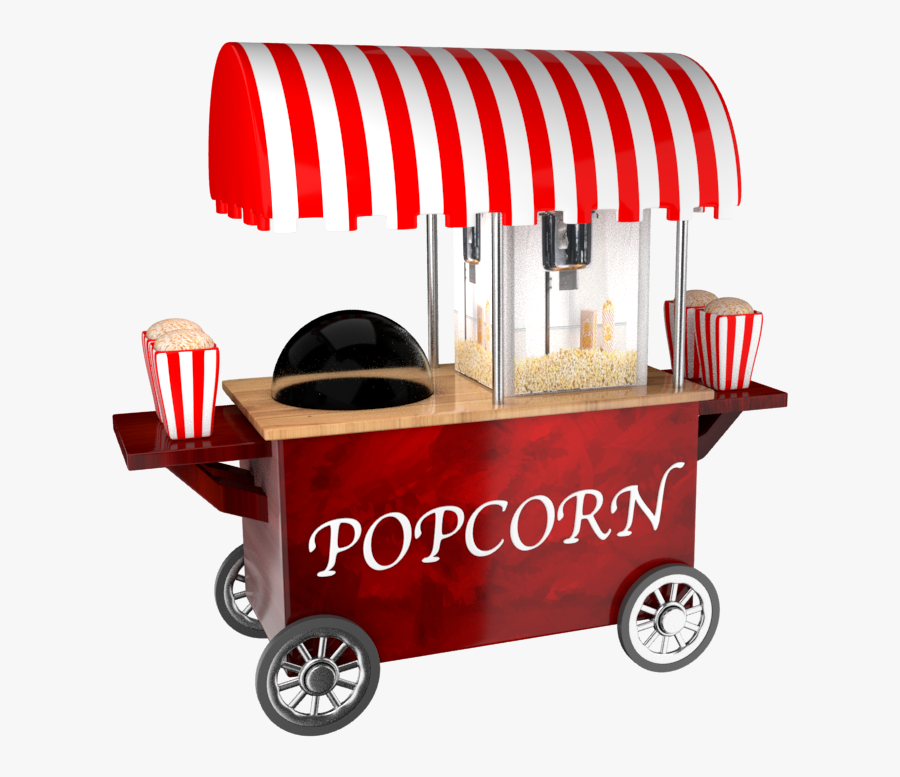 Popcorn Stall, Transparent Clipart