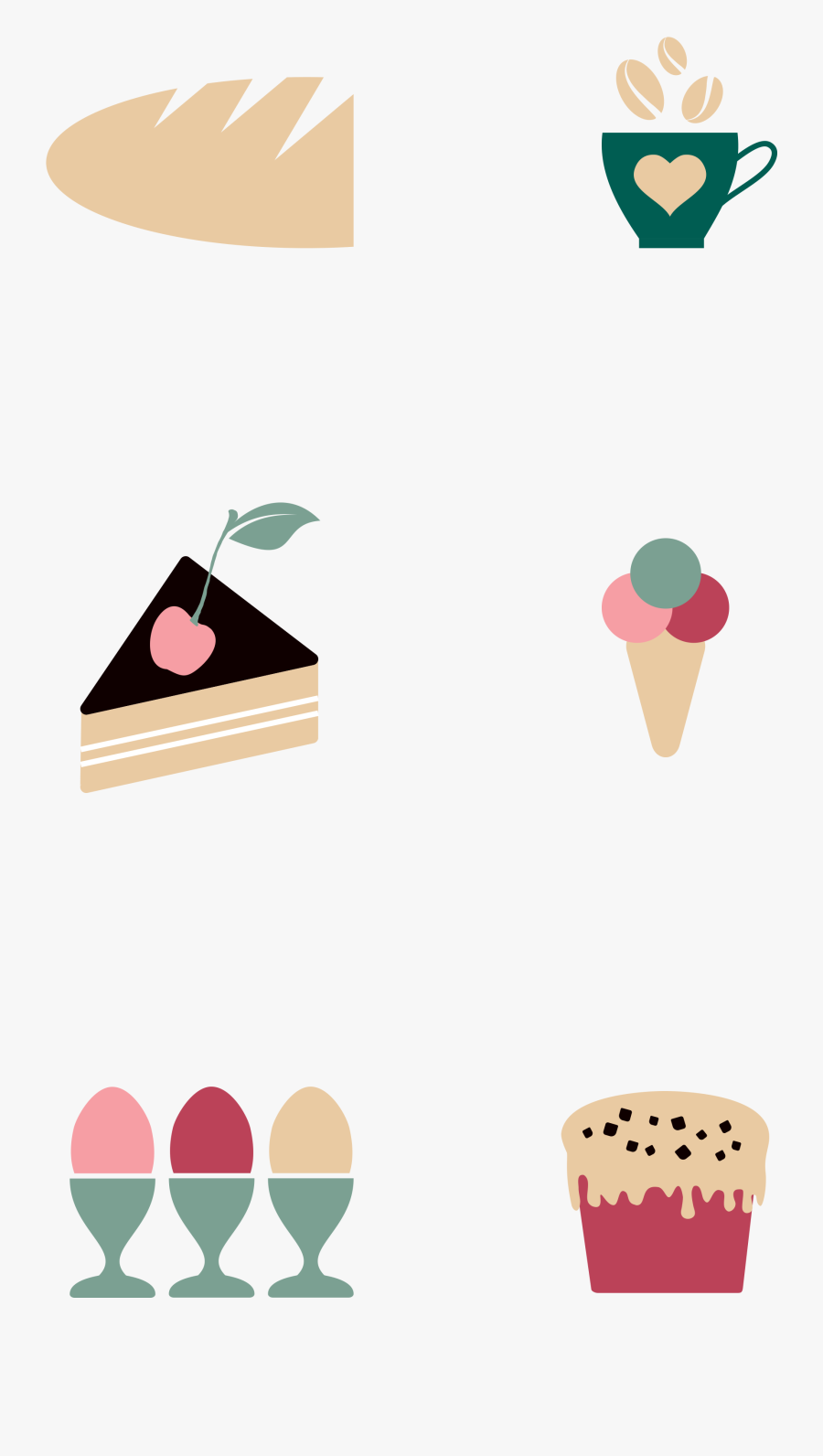 Dessert Snack Cold Drink Cute Png And Psd - ตกแต่ง ใบ งาน น่า รัก ขนม, Transparent Clipart