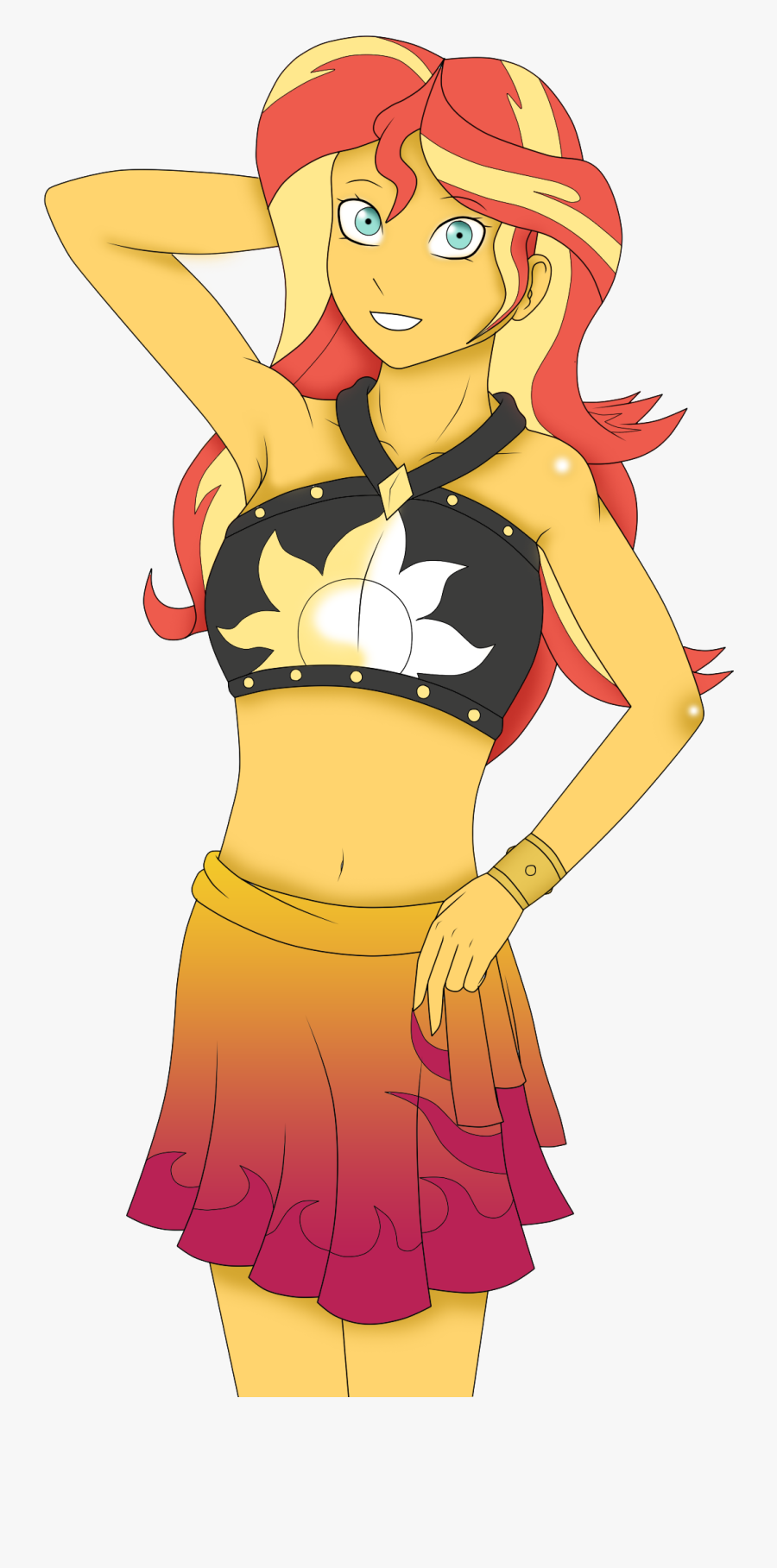 Sandypeacebringer, Clothes, Equestria Girls, Female, - Sunset Shimmer Beach Costume, Transparent Clipart