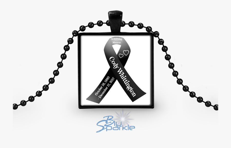 Personalized Awareness Ribbon Square Pendants - Necklace, Transparent Clipart