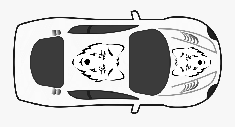 Clipart - Car Top View Clipart, Transparent Clipart